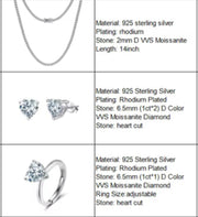 Ofelia's Signature Heart-Cut Moissanite Set